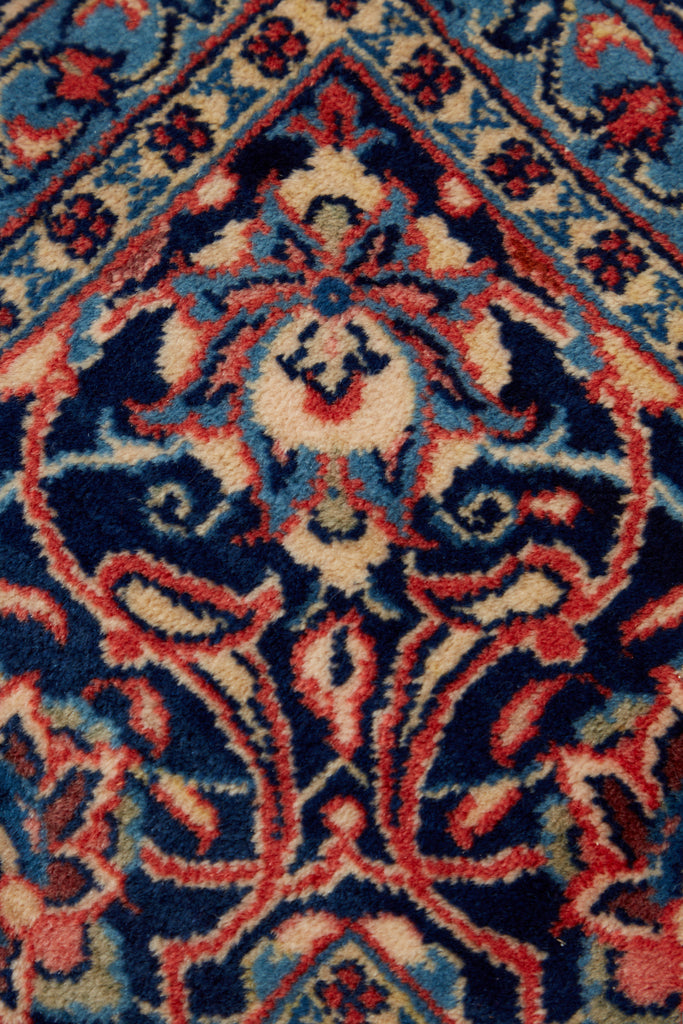 Traditional Ruby Red Persian Medallion Sarouk Rug