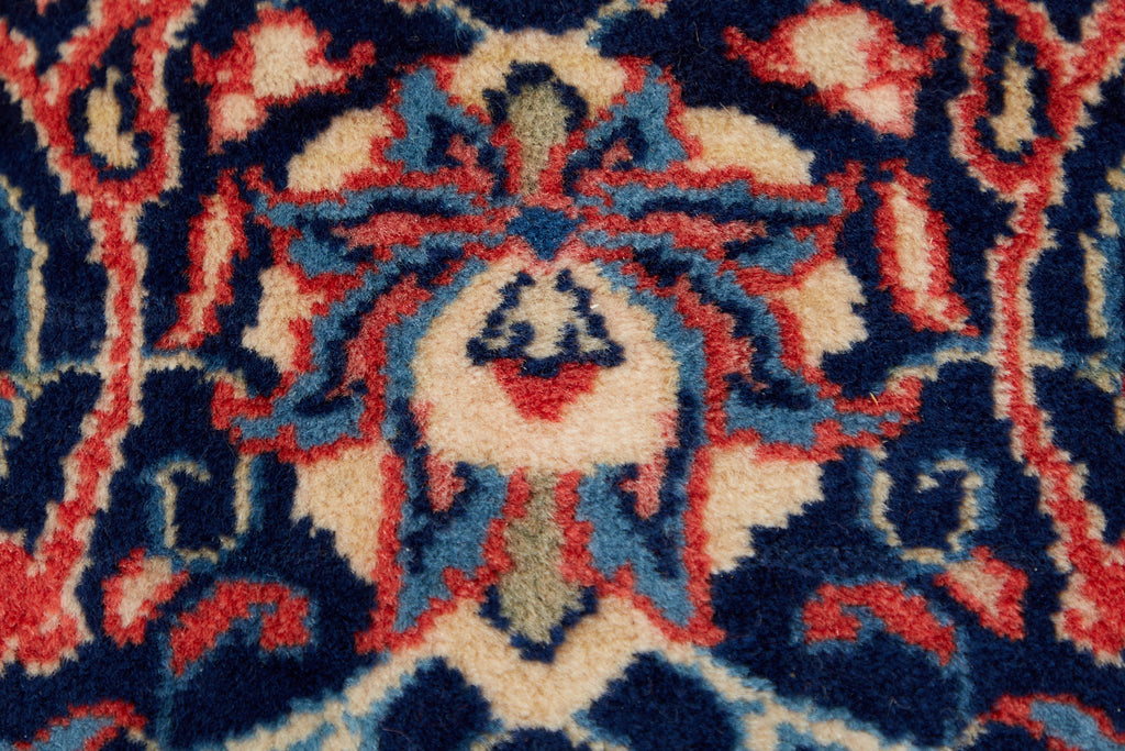 Traditional Ruby Red Persian Medallion Sarouk Rug