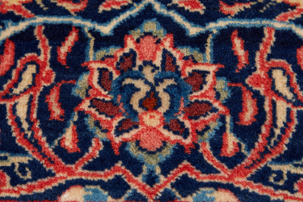 Traditional Ruby Red Persian Medallion Sarouk Rug