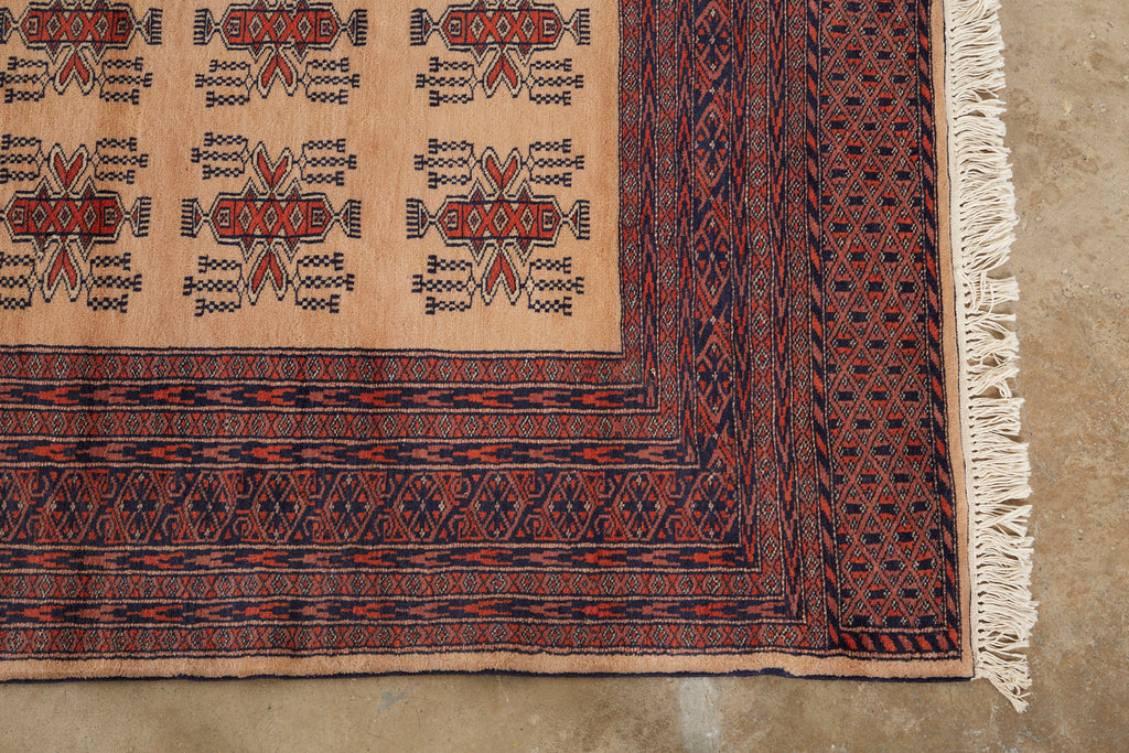 Vintage Turkmen Style Pakistani Wool Rug