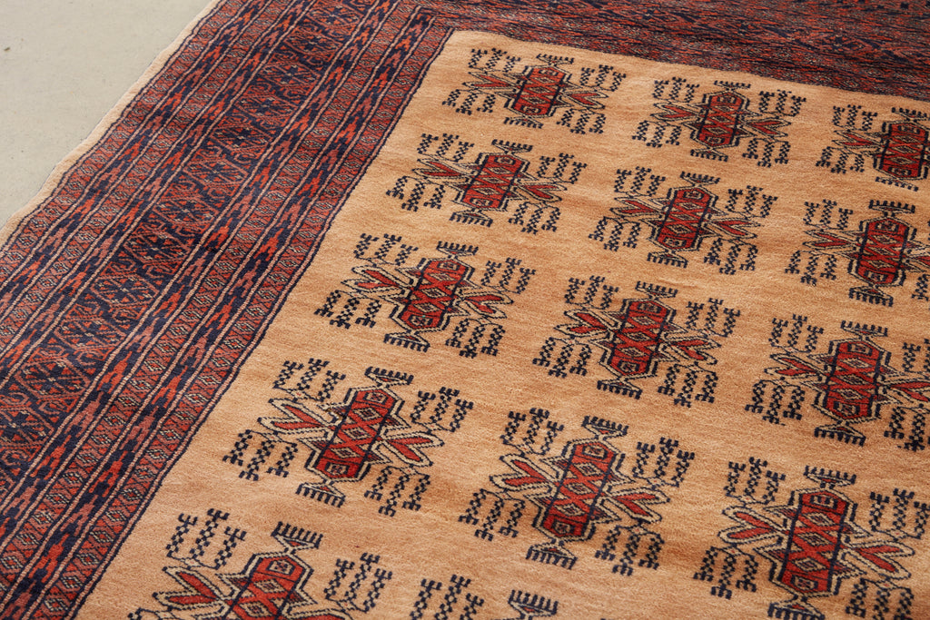 Vintage Turkmen Style Pakistani Wool Rug