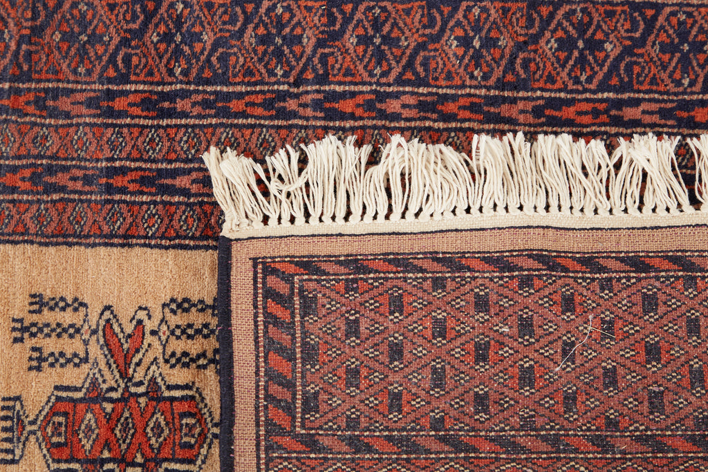 Vintage Turkmen Style Pakistani Wool Rug