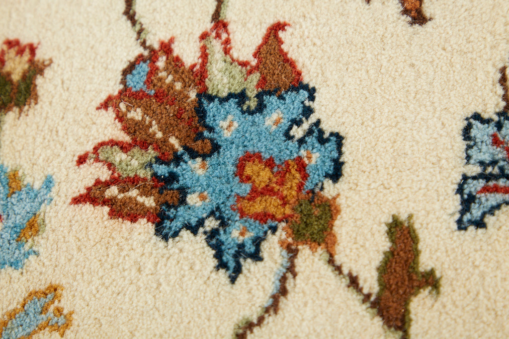 Ivory Indo Persian Kashan Design Rug