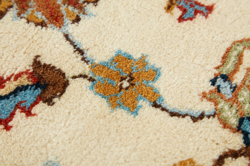 Ivory Indo Persian Kashan Design Rug