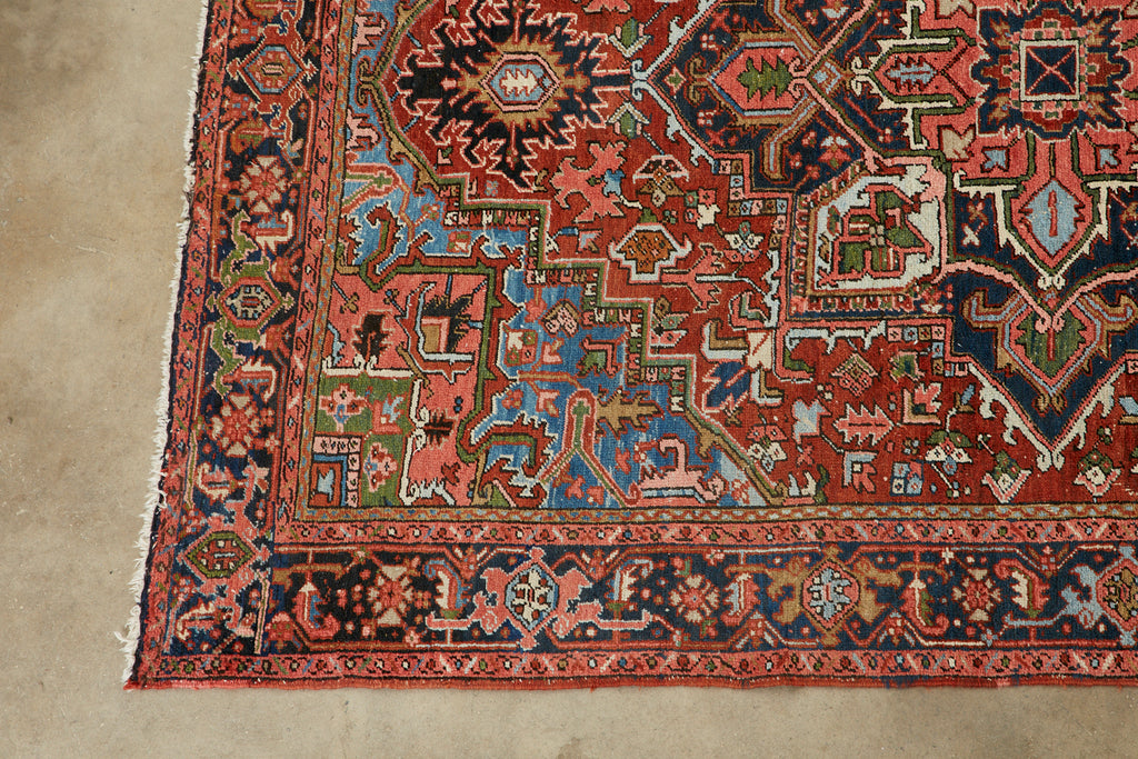 Semi Antique Persian Heriz Carpet