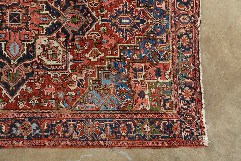 Semi Antique Persian Heriz Carpet