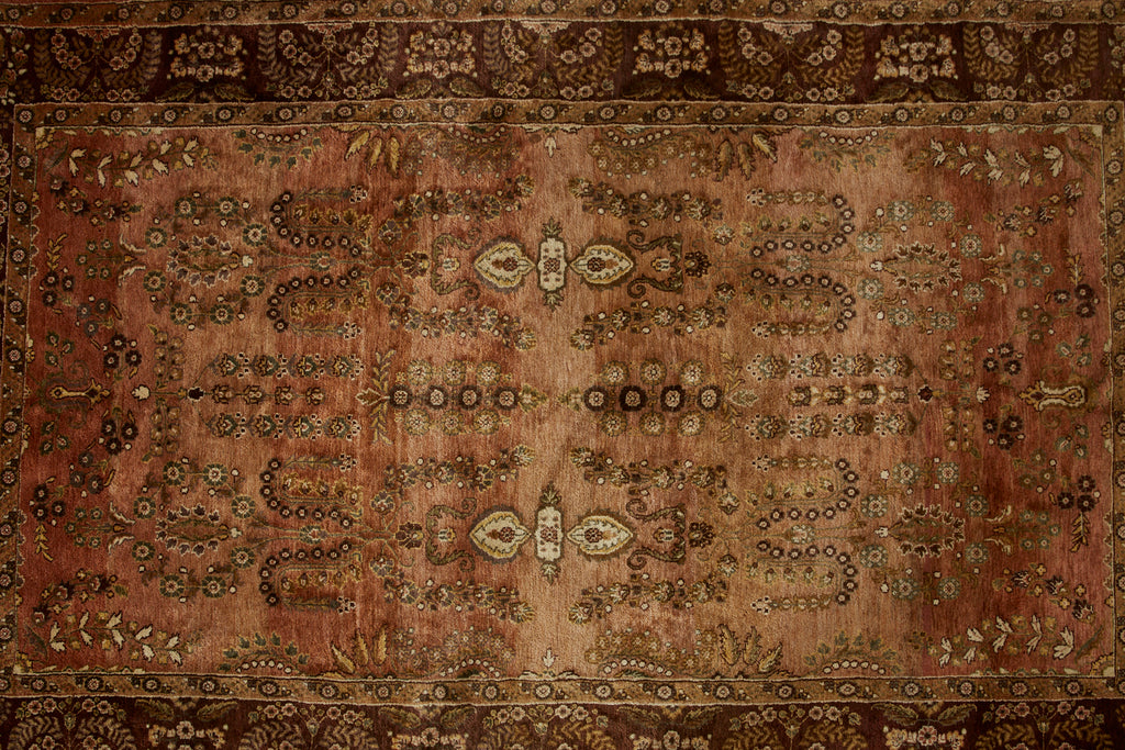 Vintage Indo Persian Kashan Design Rug Carpet