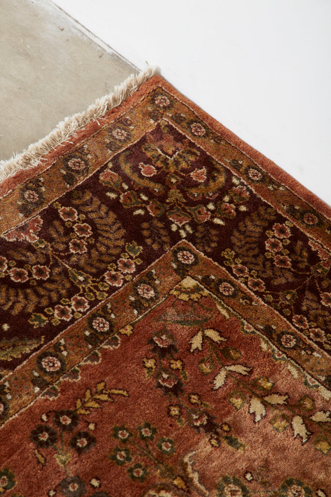 Vintage Indo Persian Kashan Design Rug Carpet