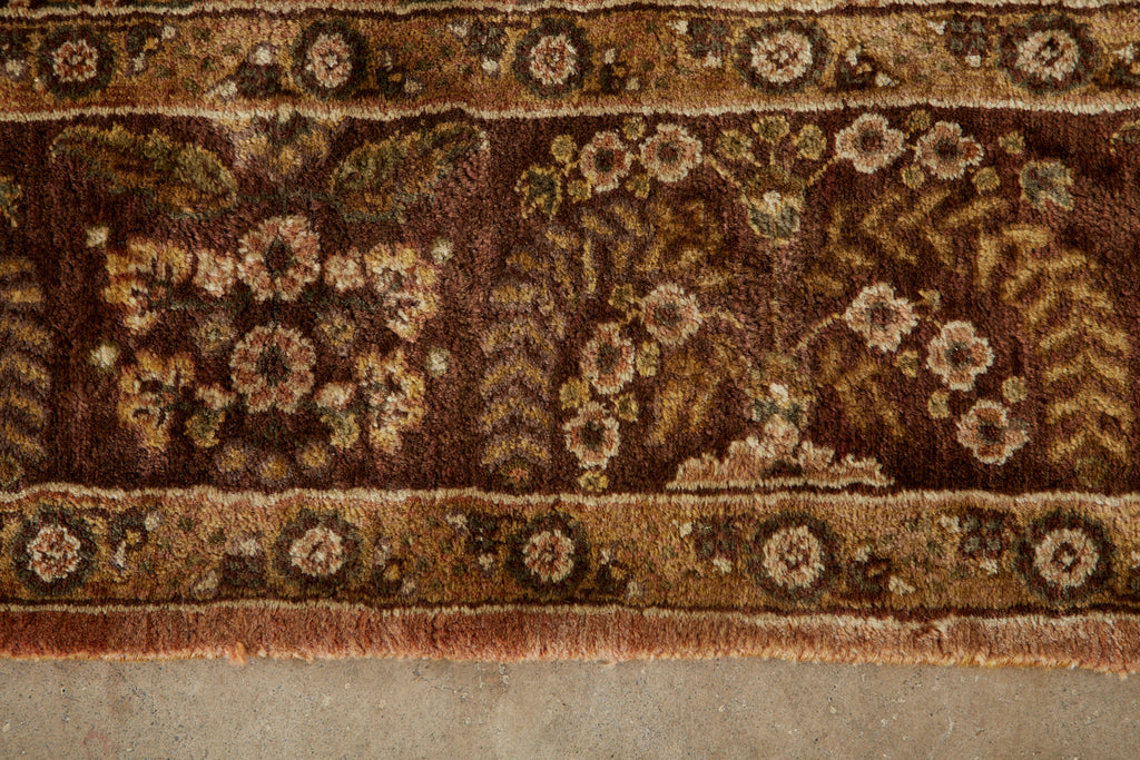 Vintage Indo Persian Kashan Design Rug Carpet