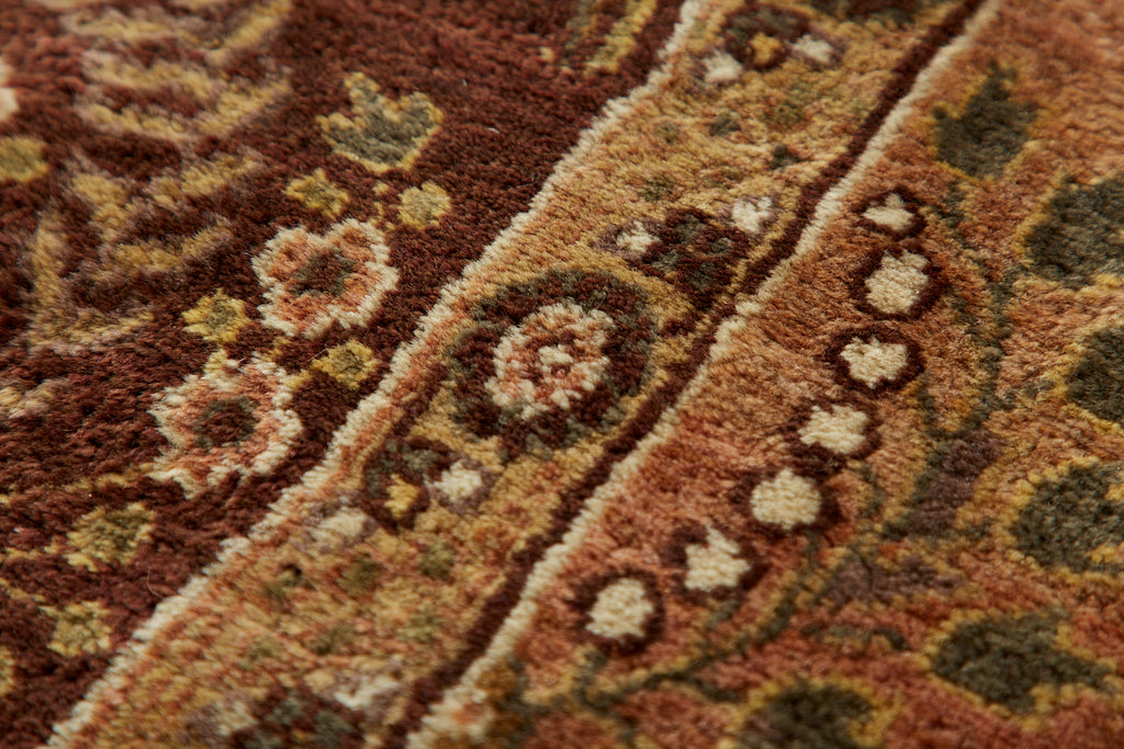 Vintage Indo Persian Kashan Design Rug Carpet