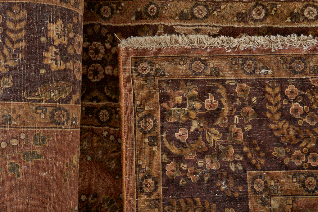 Vintage Indo Persian Kashan Design Rug Carpet