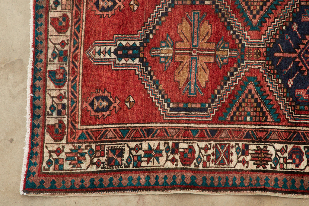 Vintage Persian Kazak Runner Rug