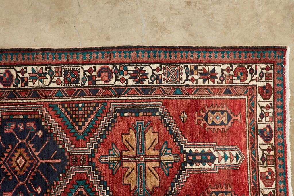 Vintage Persian Kazak Runner Rug