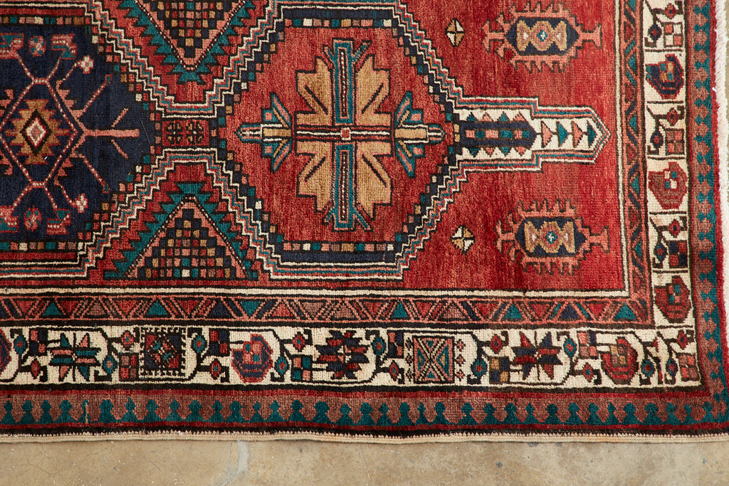Vintage Persian Kazak Runner Rug