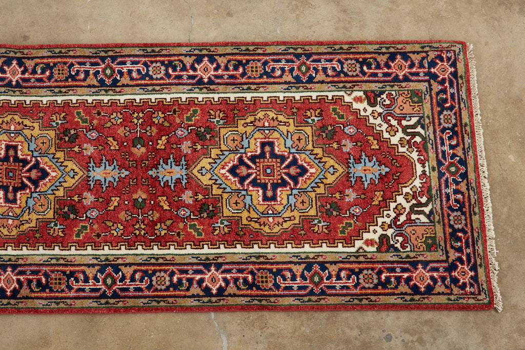 Indo Persian Heriz Serapi Design Runner