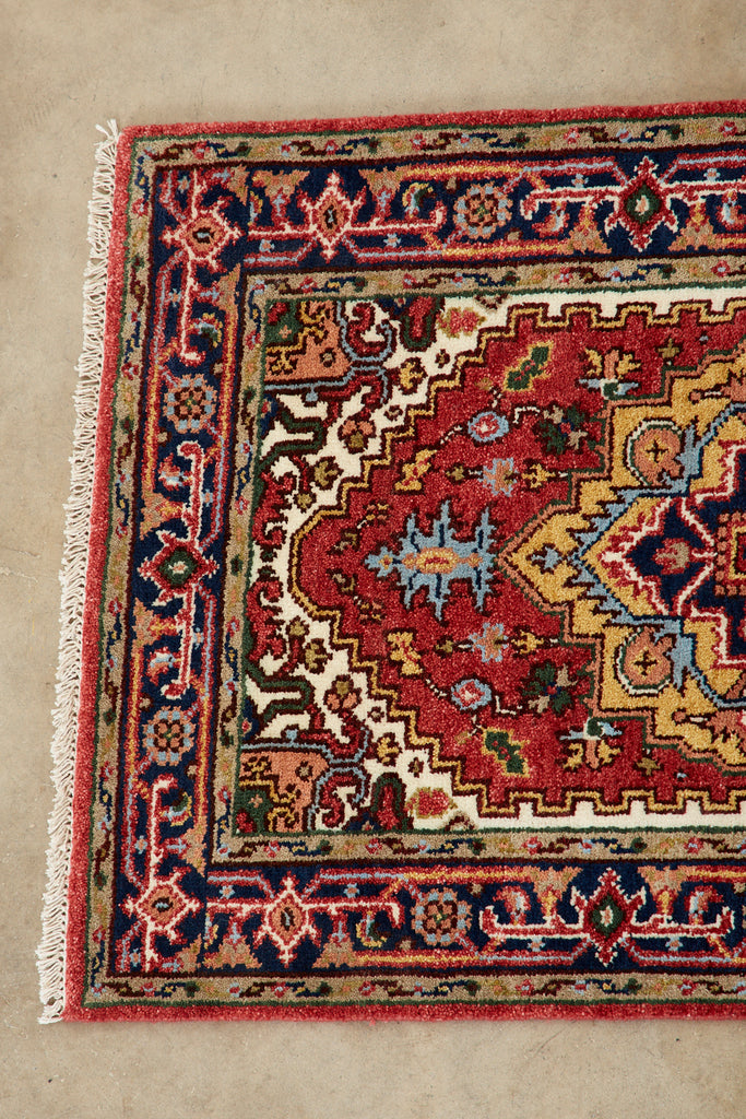Indo Persian Heriz Serapi Design Runner