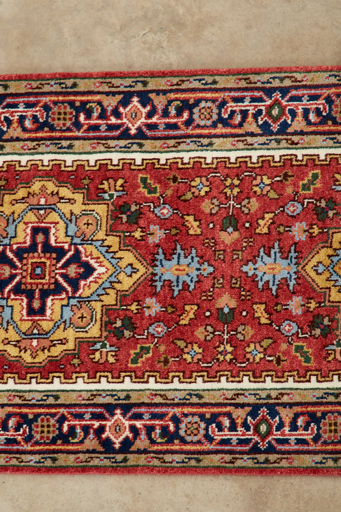 Indo Persian Heriz Serapi Design Runner
