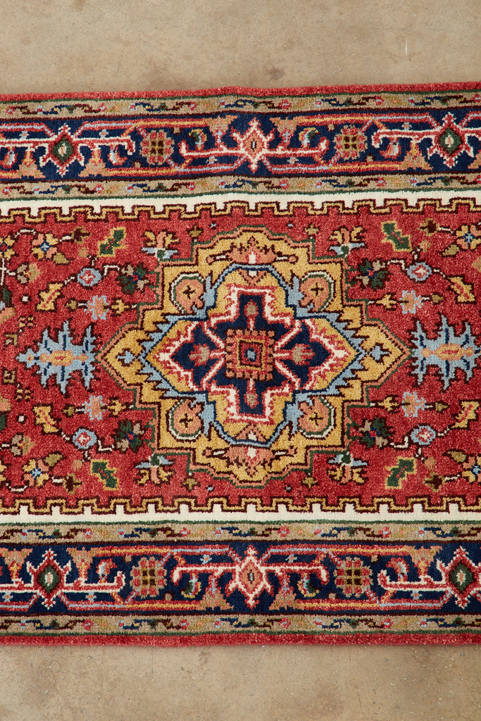 Indo Persian Heriz Serapi Design Runner