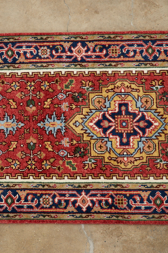 Indo Persian Heriz Serapi Design Runner