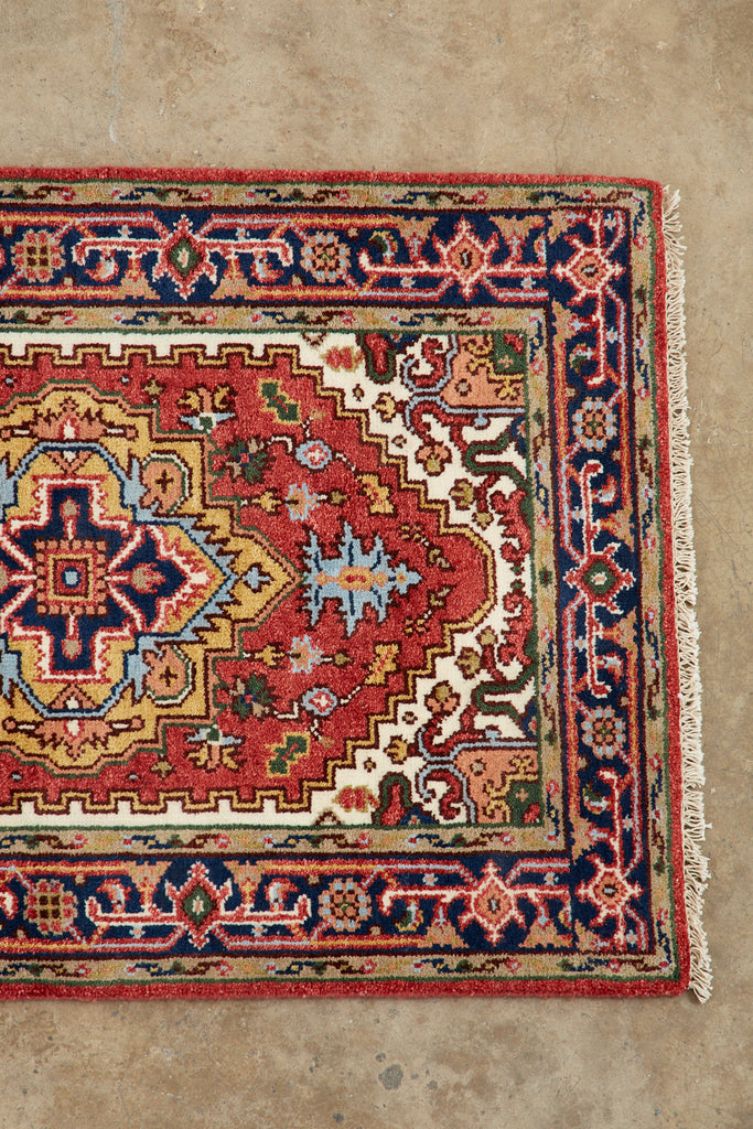 Indo Persian Heriz Serapi Design Runner