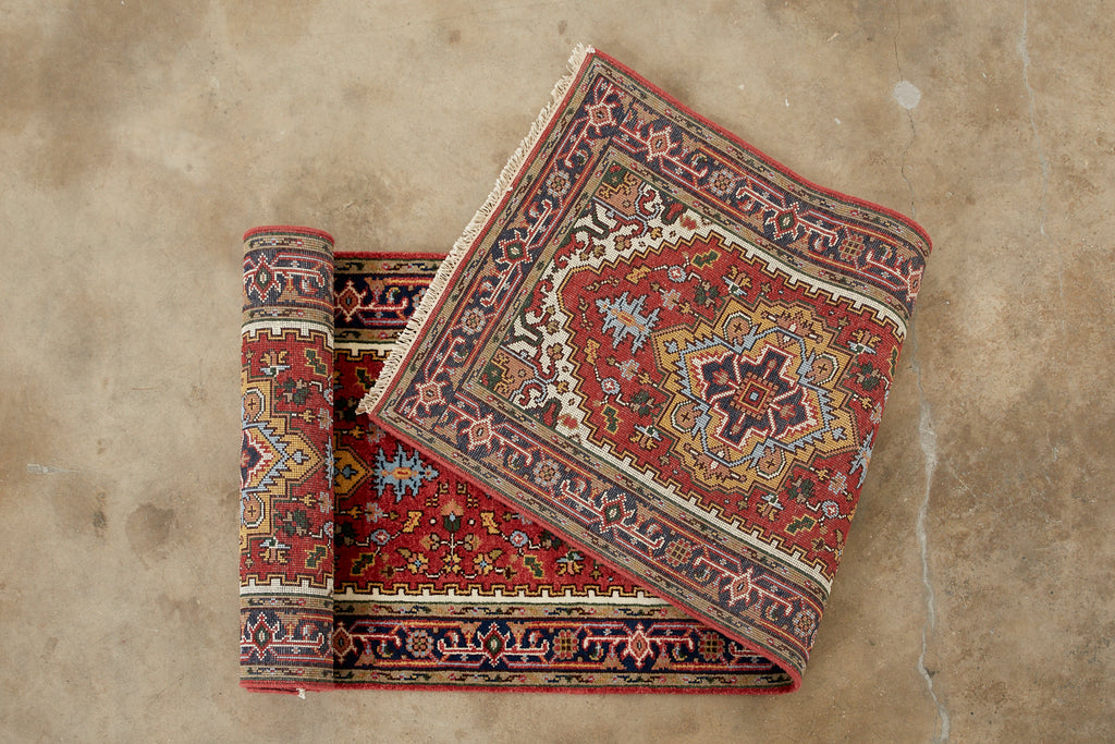 Indo Persian Heriz Serapi Design Runner