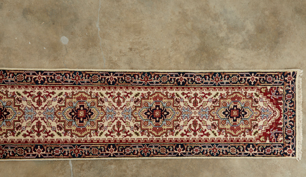 Vintage Indo Persian Serapi Runner Rug