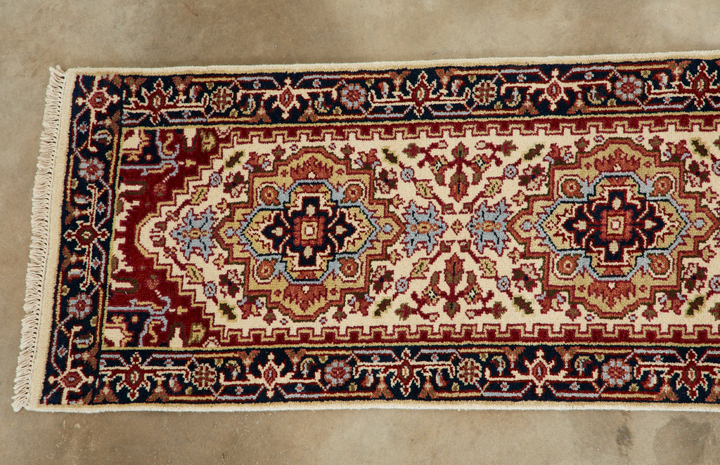 Vintage Indo Persian Serapi Runner Rug