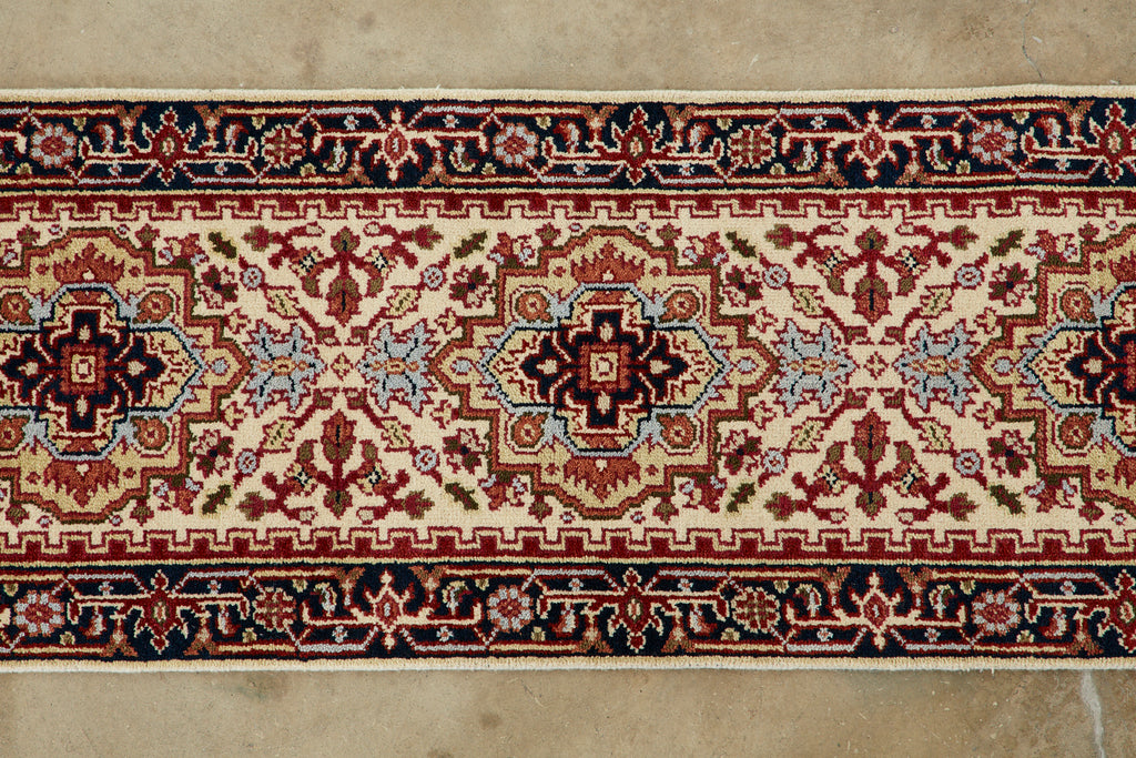 Vintage Indo Persian Serapi Runner Rug