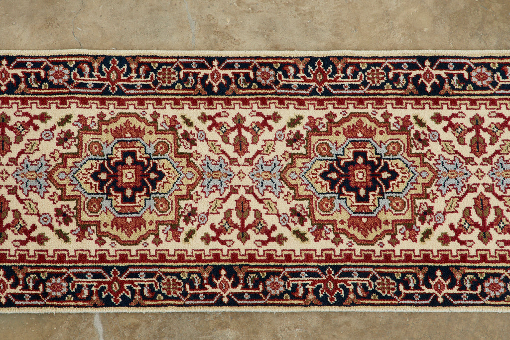 Vintage Indo Persian Serapi Runner Rug