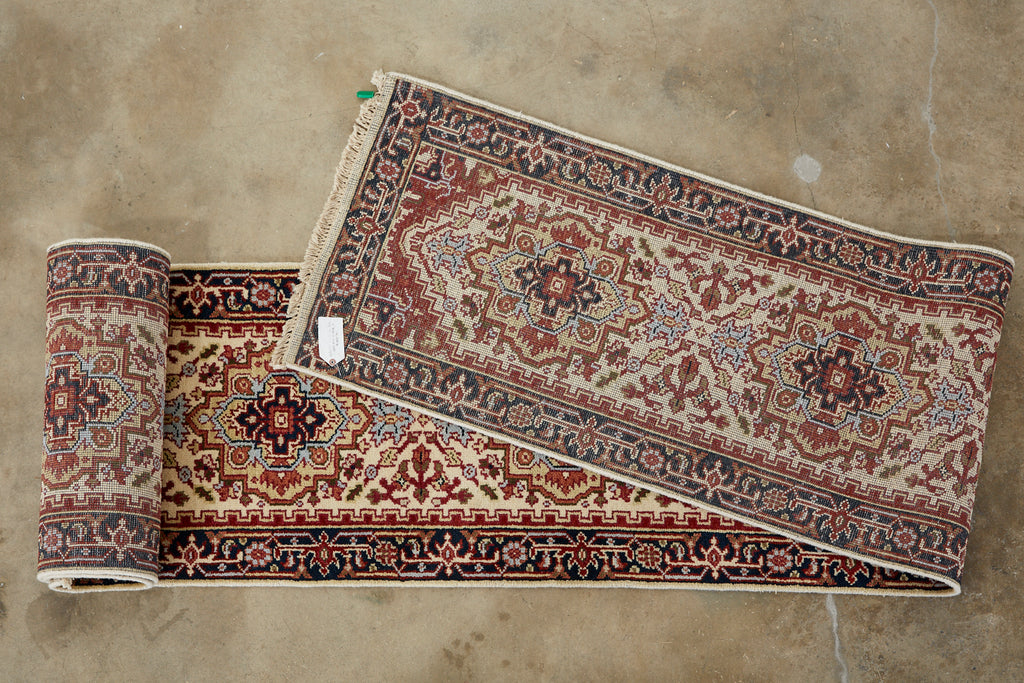 Vintage Indo Persian Serapi Runner Rug