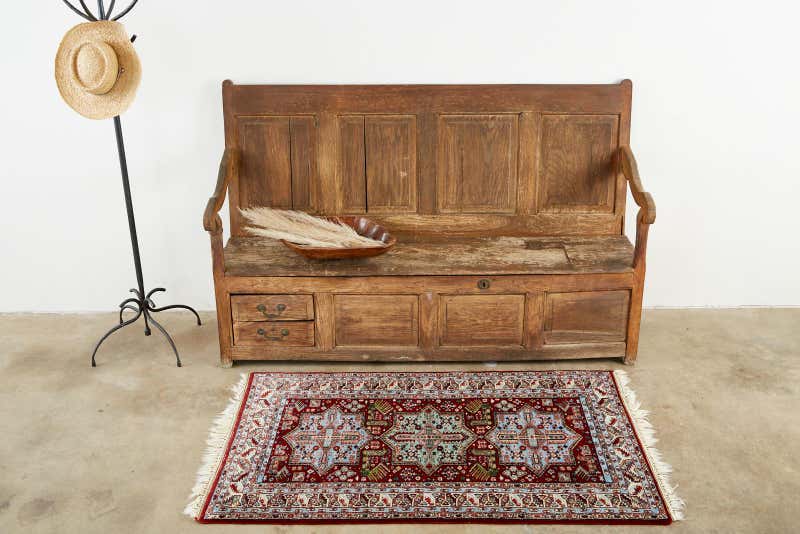 Indo Shirvan Style Hand Knotted Wool Rug