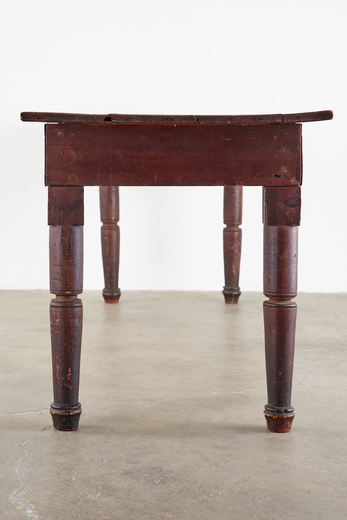 19th Century Country American Pine Farmhouse Work Table