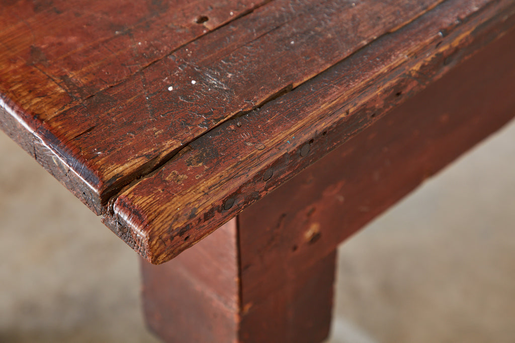 19th Century Country American Pine Farmhouse Work Table