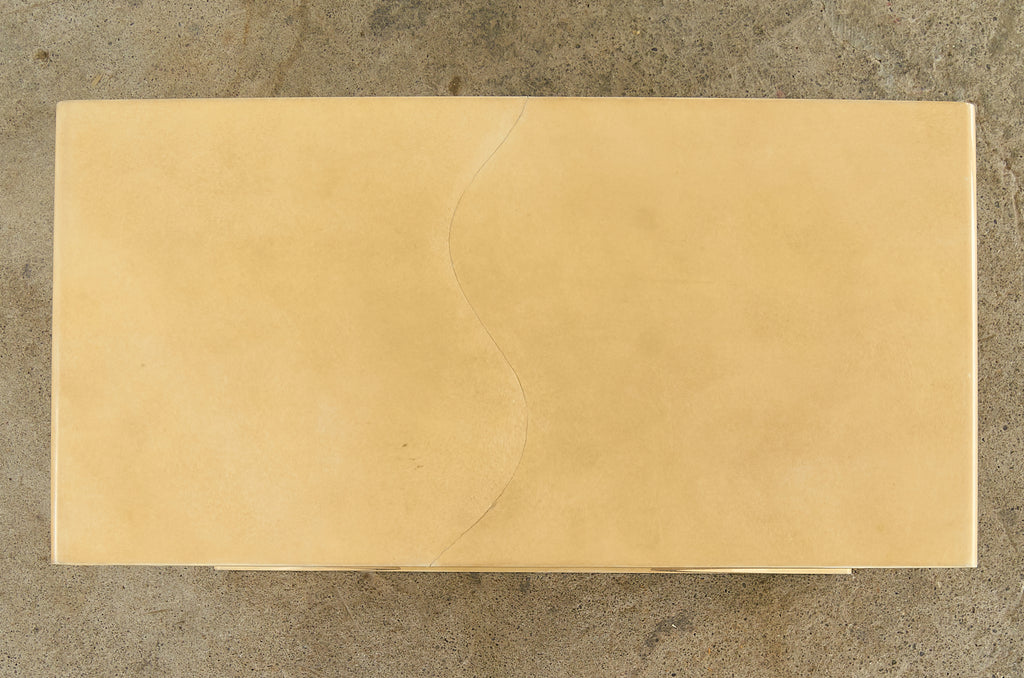 Lacquered Parchment Console or Cocktail Table by Sally Sirkin Lewis