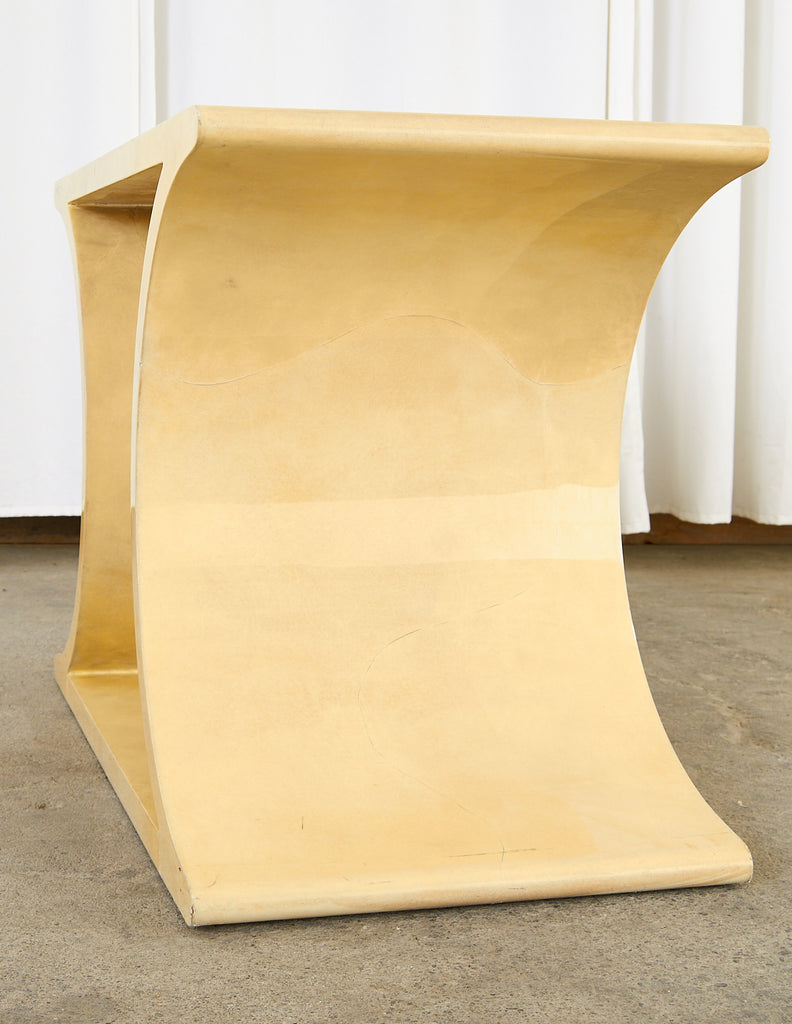 Lacquered Parchment Console or Cocktail Table by Sally Sirkin Lewis