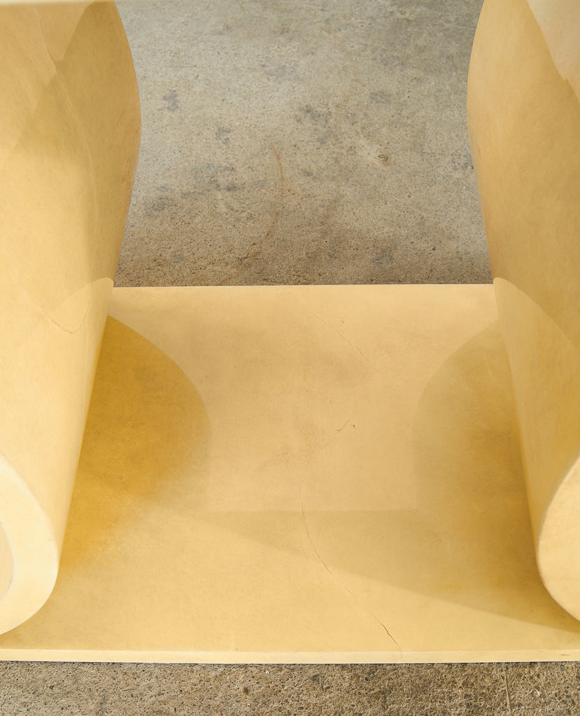 Lacquered Parchment Console or Cocktail Table by Sally Sirkin Lewis