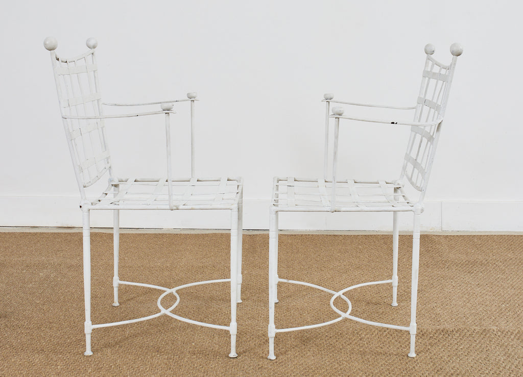 Set of Four Mario Papperzini for Salterini Garden Dining Chairs