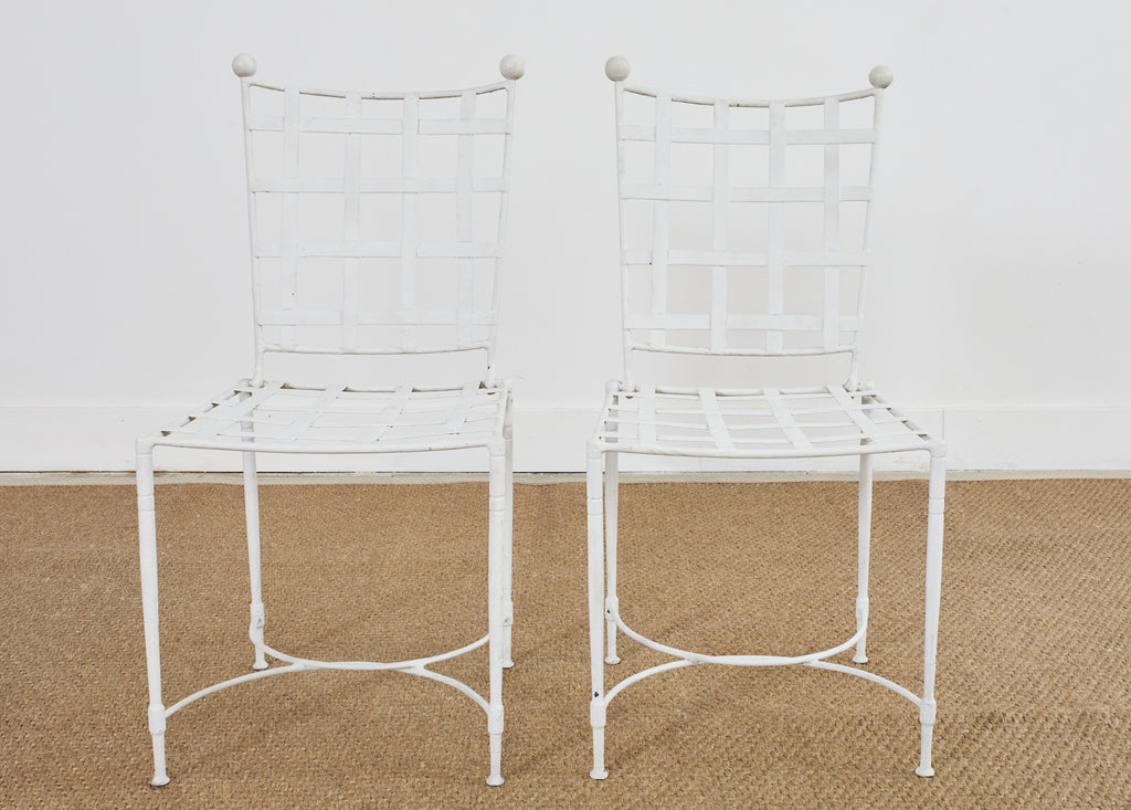 Set of Four Mario Papperzini for Salterini Garden Dining Chairs