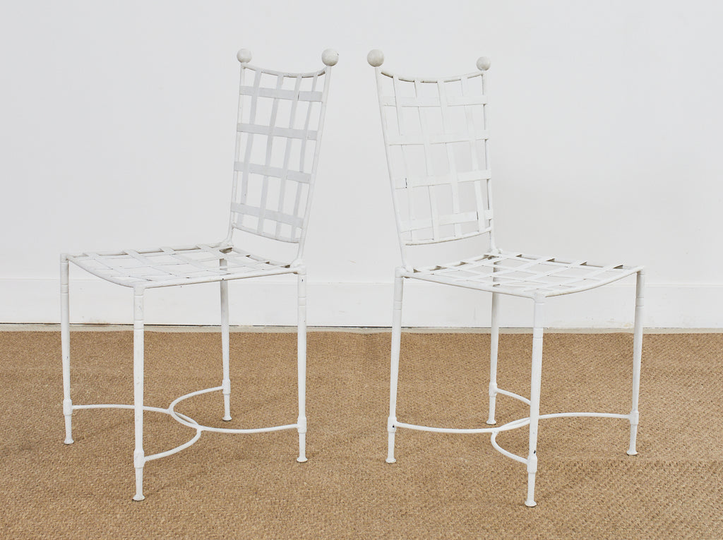 Set of Four Mario Papperzini for Salterini Garden Dining Chairs
