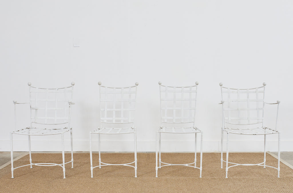 Set of Four Mario Papperzini for Salterini Garden Dining Chairs