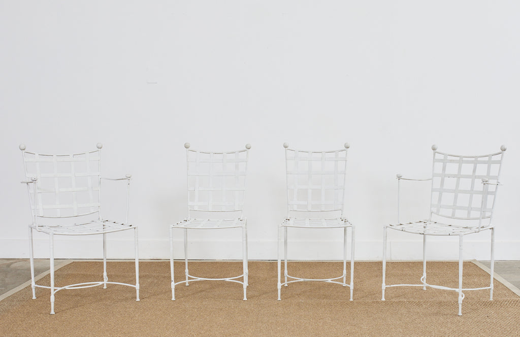 Set of Four Mario Papperzini for Salterini Garden Dining Chairs