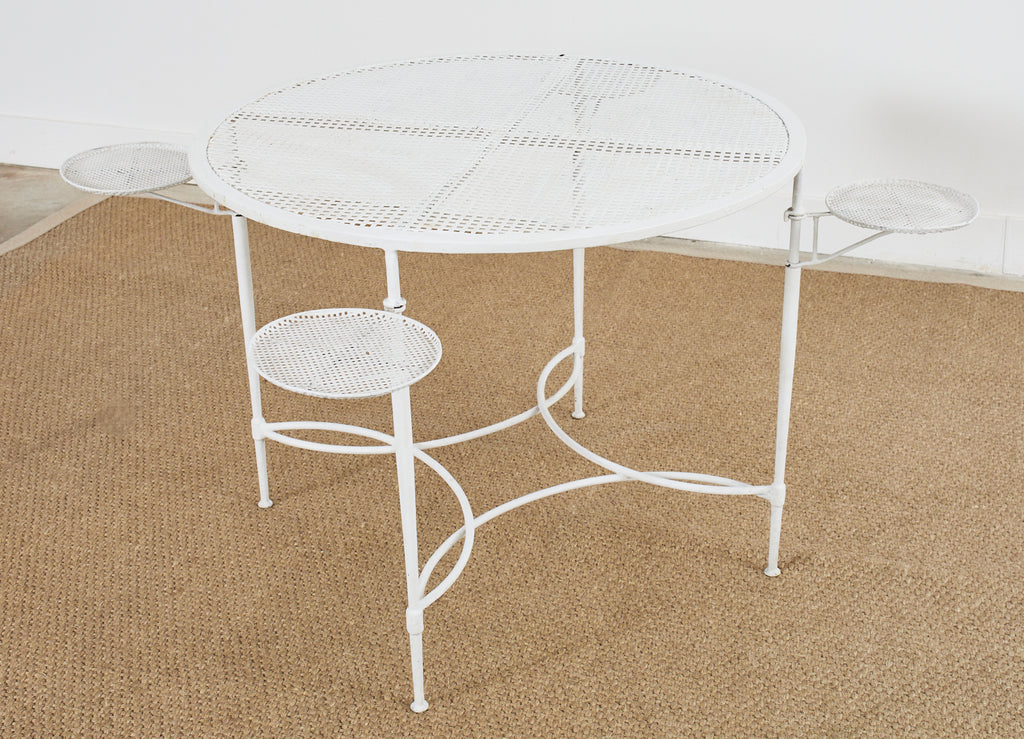 Mario Papperzini for Salterini Garden Dining Table with Drink Holders