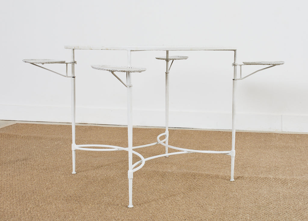 Mario Papperzini for Salterini Garden Dining Table with Drink Holders