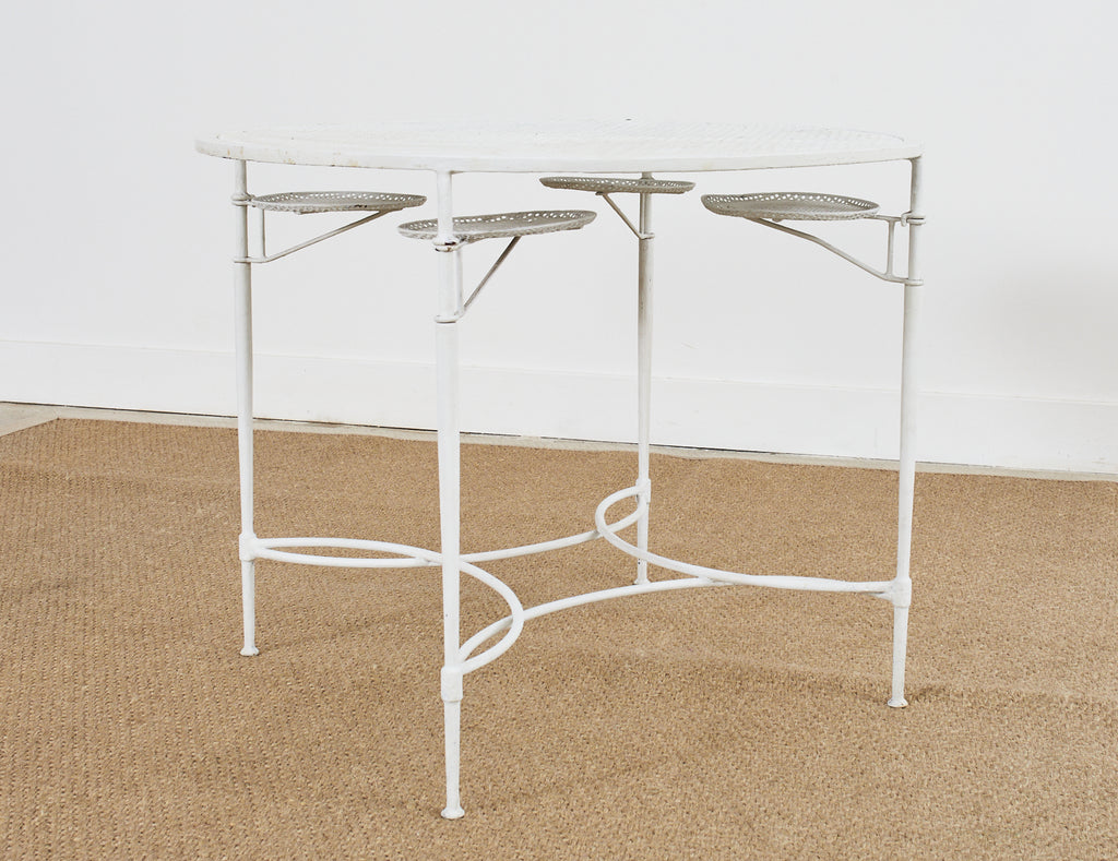 Mario Papperzini for Salterini Garden Dining Table with Drink Holders