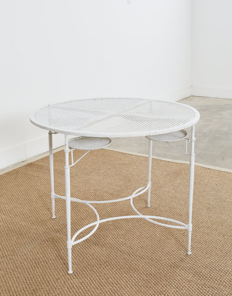 Mario Papperzini for Salterini Garden Dining Table with Drink Holders