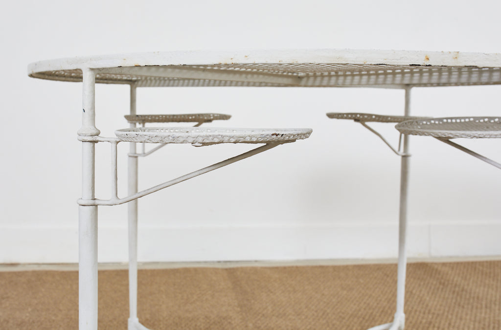 Mario Papperzini for Salterini Garden Dining Table with Drink Holders