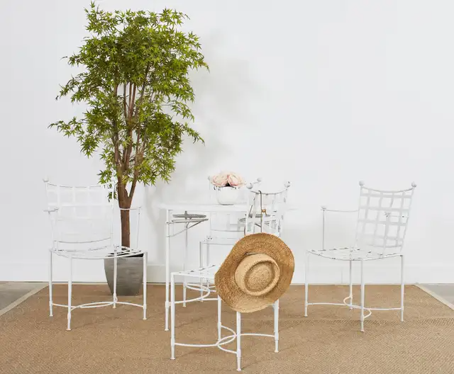 Set of Four Mario Papperzini for Salterini Garden Dining Chairs