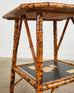 19th Century English Tortoise Bamboo Trompe L'oeil Centre Table