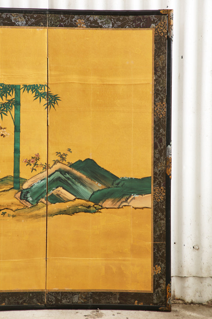 Pair of Japanese Edo Six Panel Screens the Seven Sages
