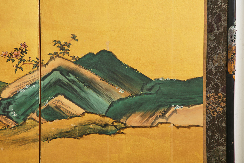 Pair of Japanese Edo Six Panel Screens the Seven Sages